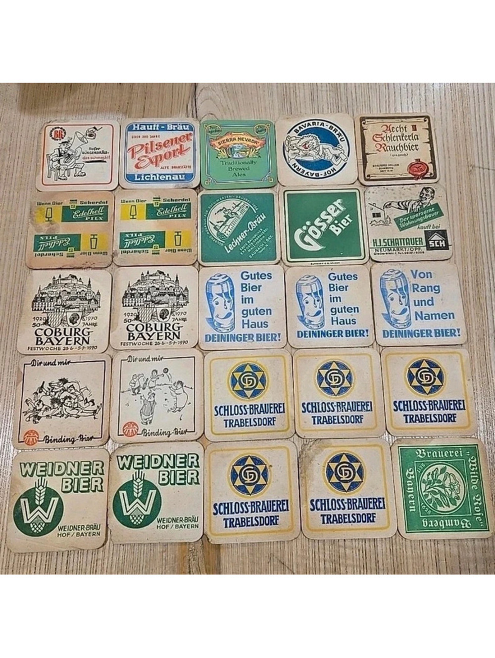 Lot of 25 German Beer 1980s Mats Vintage